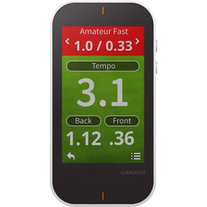 Golf GPS-Gerät schwarz-weiß mit Farbanzeige für Schwungtempo und Golfdaten