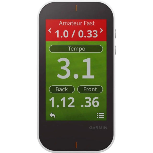 Golf GPS-Gerät schwarz-weiß mit Farbanzeige für Schwungtempo und Golfdaten