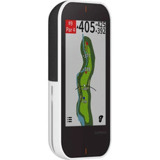 Golf GPS-Gerät in Schwarz-Weiß mit Farbdisplay und Golfplatz-Kartenansicht