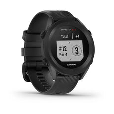 Golfuhr schwarz, Garmin Approach S12 mit Display für Score und Par, seitliche Ansicht