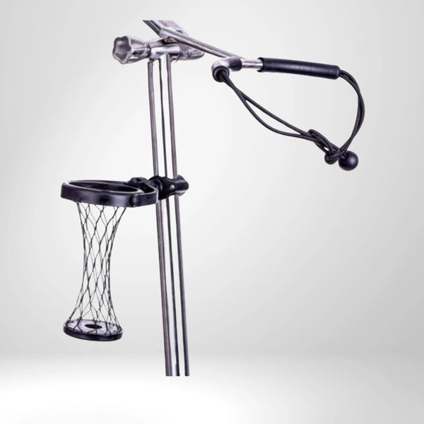 Golf Trolley Getränkehalter aus Metall mit Netz, Zubehör für Golfwagen, freigestellt