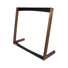 Golf Bag Organizer aus Nussbaumholz und Schwarz, eleganter Golfständer für Golfschläger
