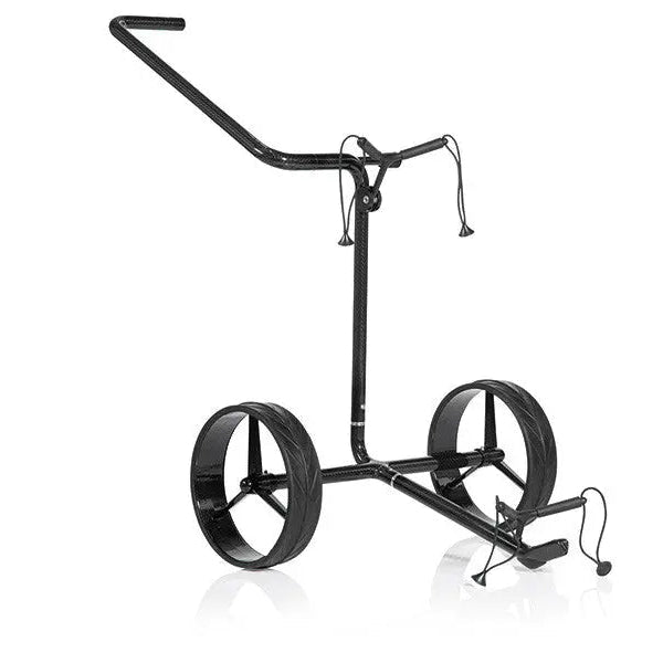 JUCAD CARBON SHINE - 2rädriger Golfwagen in schwarz-glänzend.