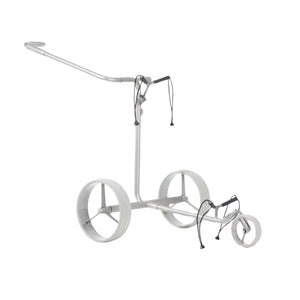 Justar TITAN Classic E-Trolley mit robustem Gestell und großen Rädern für einfachen Transport.