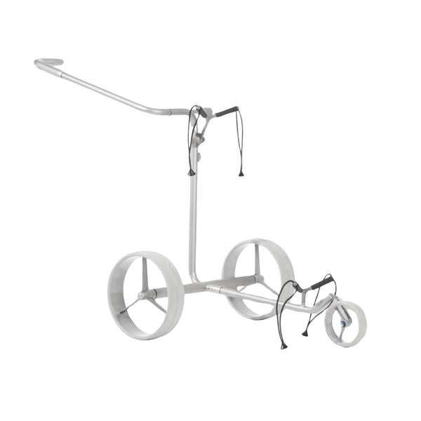 Justar TITAN Classic E-Trolley mit robustem Gestell und großen Rädern für einfachen Transport.