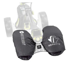 Schwarze beheizbare Golf Trolley Handschuhe Hot Mitts, montiert am Griff, Golfzubehör