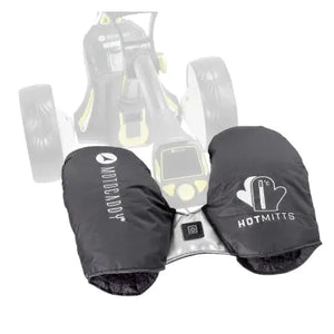 Schwarze beheizbare Golf Trolley Handschuhe Hot Mitts, montiert am Griff, Golfzubehör