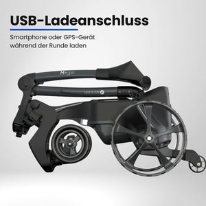Elektrischer Golf Trolley mit großen Reifen und digitalem Display, Zubehör für Golfplatz