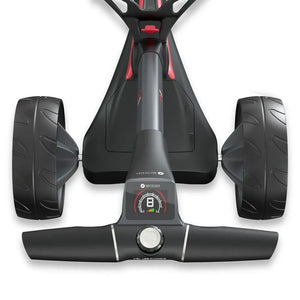 Motocaddy S1 – Bedienpanel Nahaufnahme mit Geschwindigkeitssteuerung