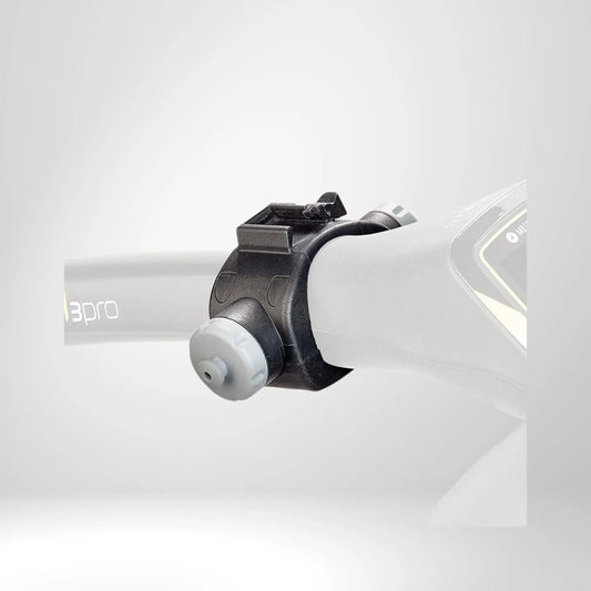 Schwarze Halterung für Golf Trolley Griff, Zubehör für E-Trolley, Detailaufnahme