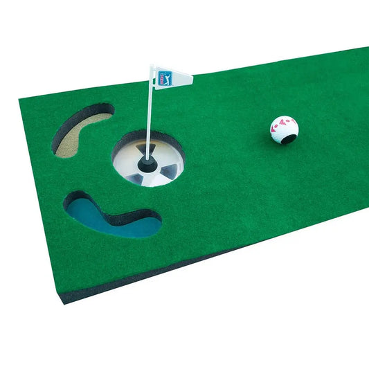 PGA TOUR Putting Matte für Indoor Golf mit Loch, Fahne und Golfball