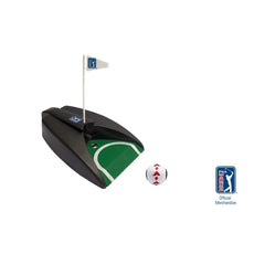 PGA TOUR Putt-Returner mit grünem Übungsfeld, Golfball und Flagge für Indoor-Golftraining