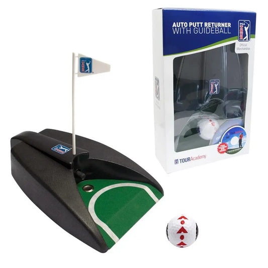 Auto Putt Returner mit Golfball und Verpackung, ideales Golf Zubehör für Indoor Training