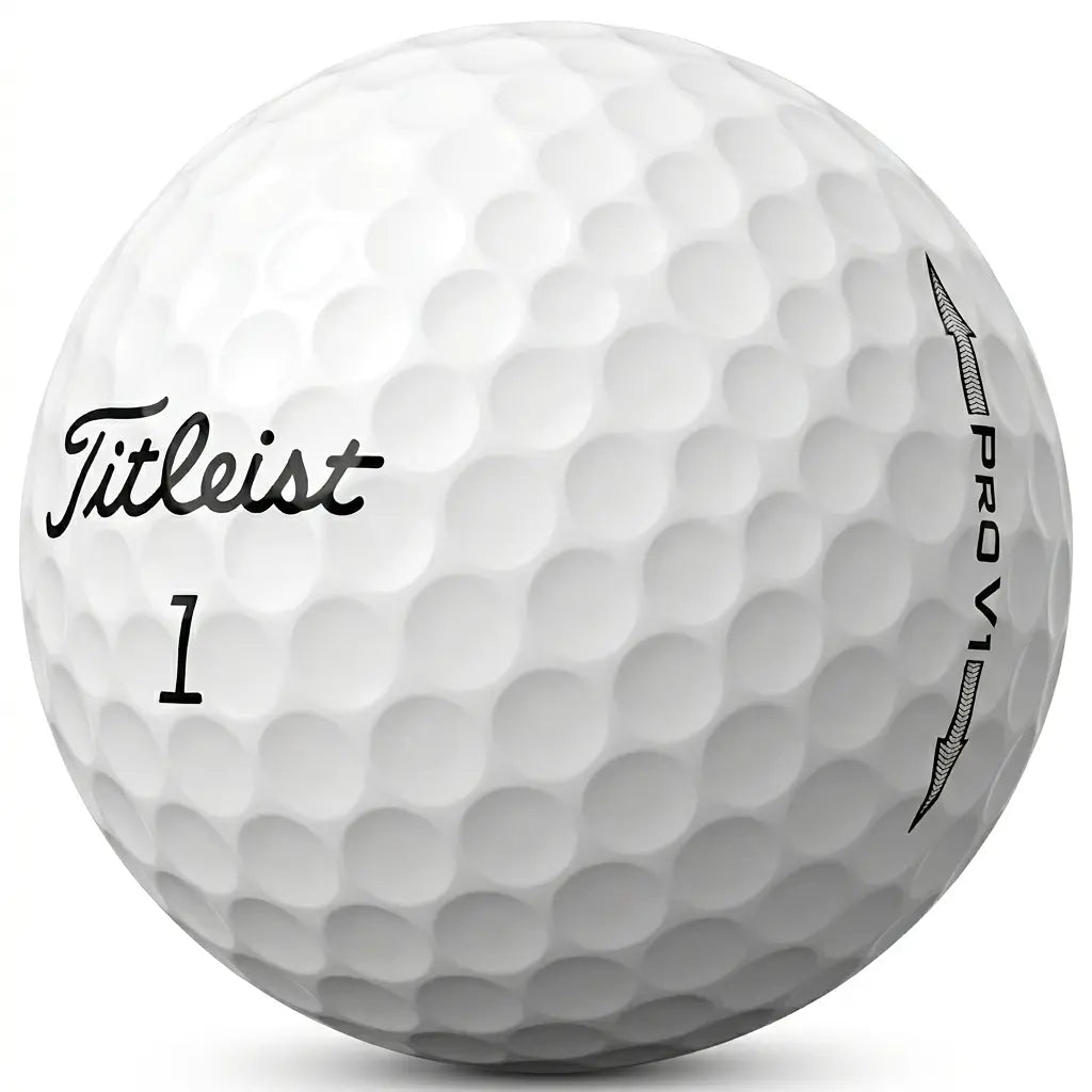 Titleist Pro V1 Refinished Lakeballs – 25 gebrauchte aufgearbeitete Golfbälle freigestellt auf weißem Hintergrund