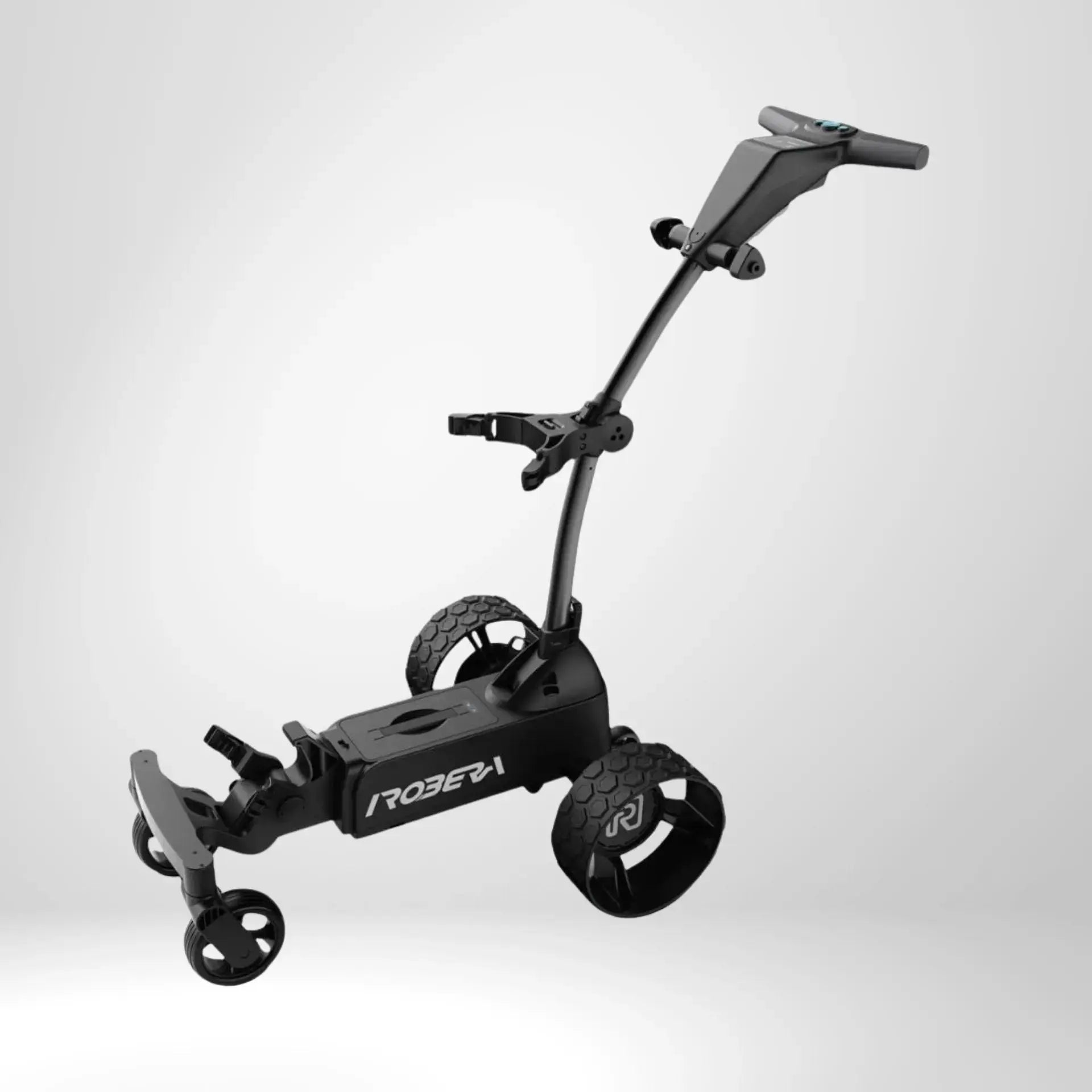 Robera Pro AI Visual Golf Caddy – KI-gesteuerter elektrischer Golf Trolley, Frontansicht freigestellt