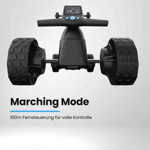 Elektrischer Golf Trolley mit Display, großen Geländerädern und stabiler Bauweise