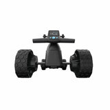 Robera Pro AI Visual Smart Golf Caddy mit großen Gummirädern und Display.