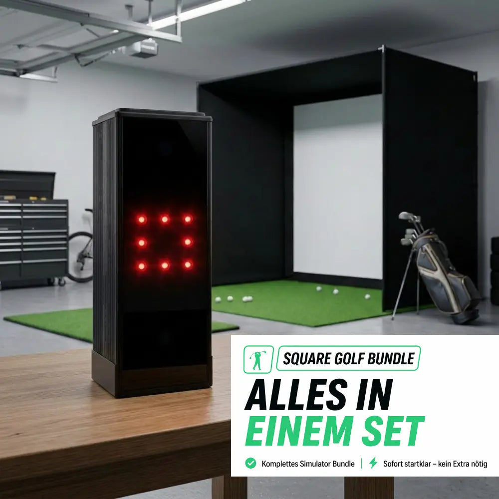 Golfbox x Square Golf Bundle – GSK Golfbay mit Square Golf Launch Monitor, Übersicht