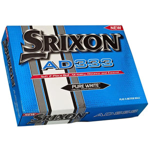 Srixon AD333 Golfbälle Verpackung, blau-weiß, Pure White, 2-Piece Ball, für Golfer