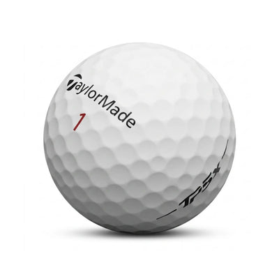 TaylorMade TP5x Tour Lakeballs | AAAAA/AAAA – 25 gebrauchte weiße Golfbälle freigestellt auf weißem Hintergrund