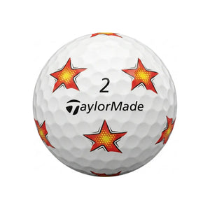 TaylorMade TP5/X Pix Mix – Nahaufnahme weißer Golfball mit Pix Muster und Logo