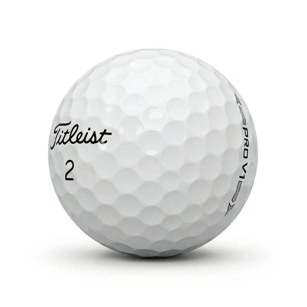 Titleist Pro V1 Lakeballs | Years Mix – 25 gebrauchte weiße Golfbälle freigestellt auf weißem Hintergrund