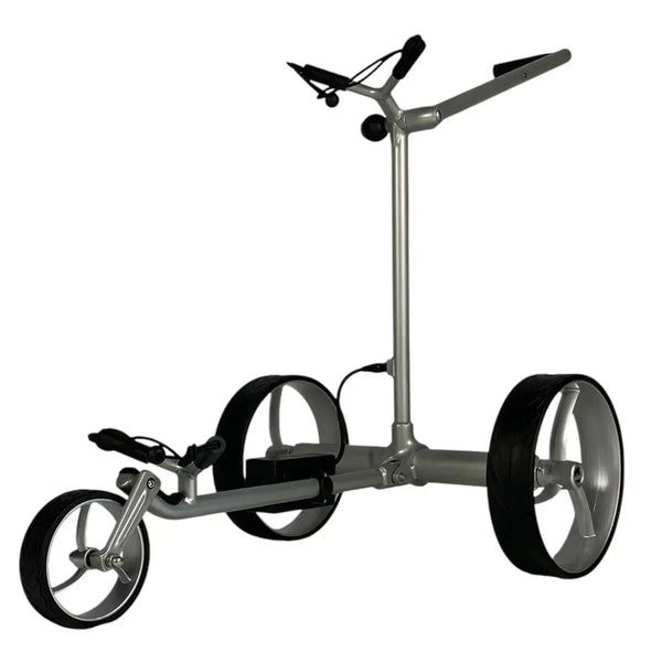 Elektro Golf Trolley Trend Golf Ranger 2026 mit drei Rädern und ergonomischem Griff.