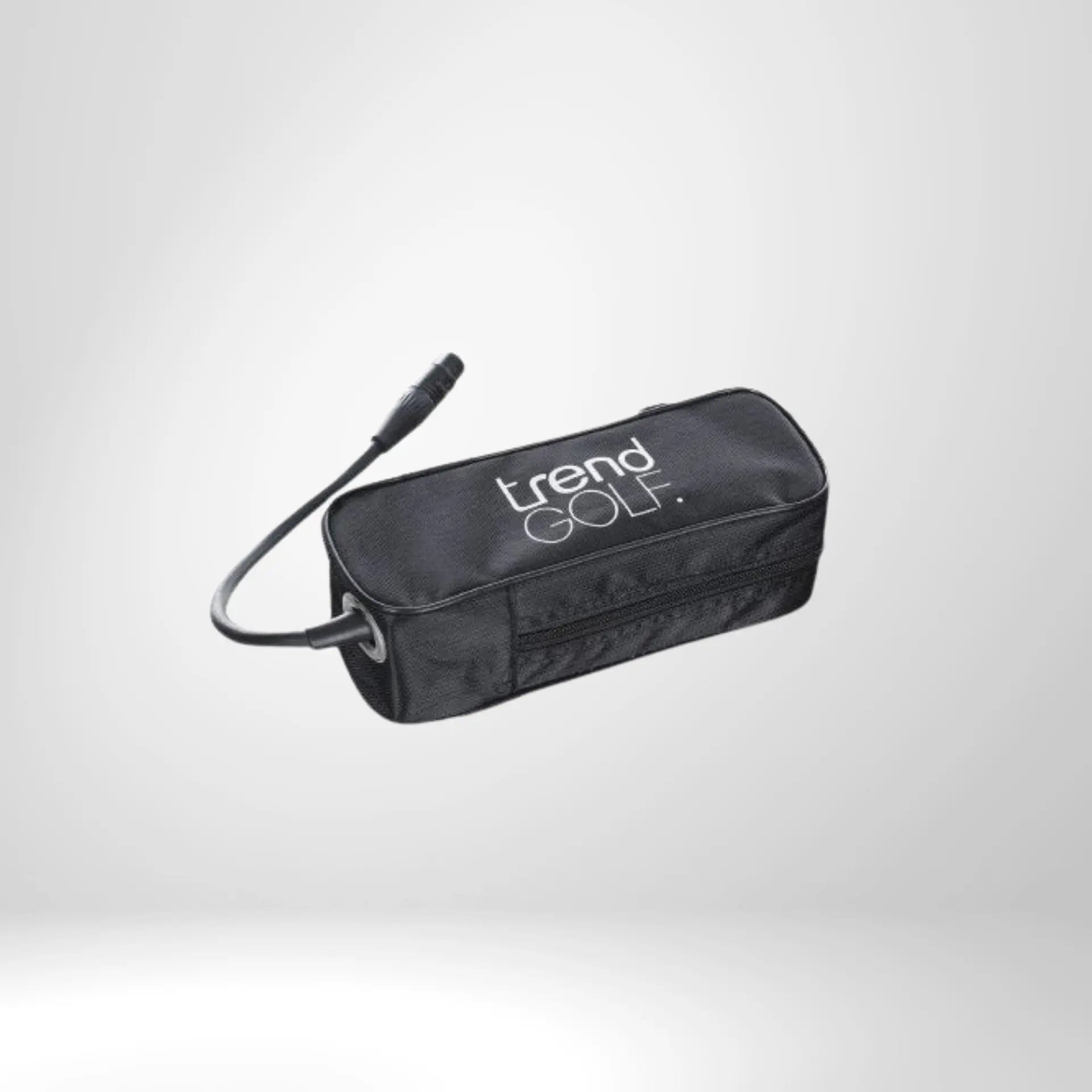 Trendgolf Akku für E-Trolley, schwarz, mit Kabel, Produktfoto auf weißem Hintergrund