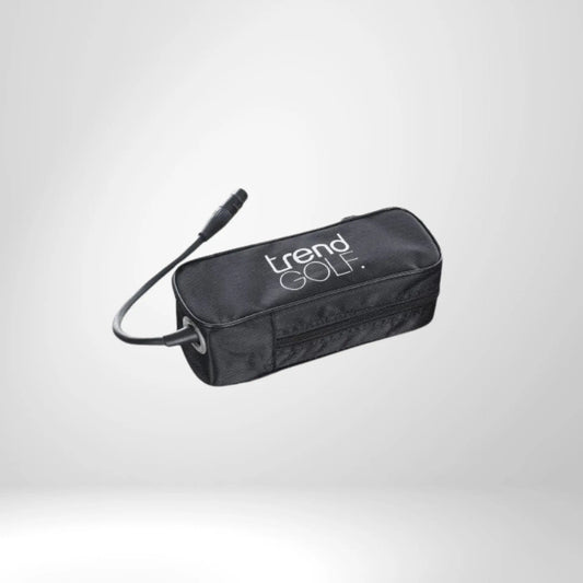 Trendgolf Akku für E-Trolley, schwarz, mit Kabel, Produktfoto auf weißem Hintergrund
