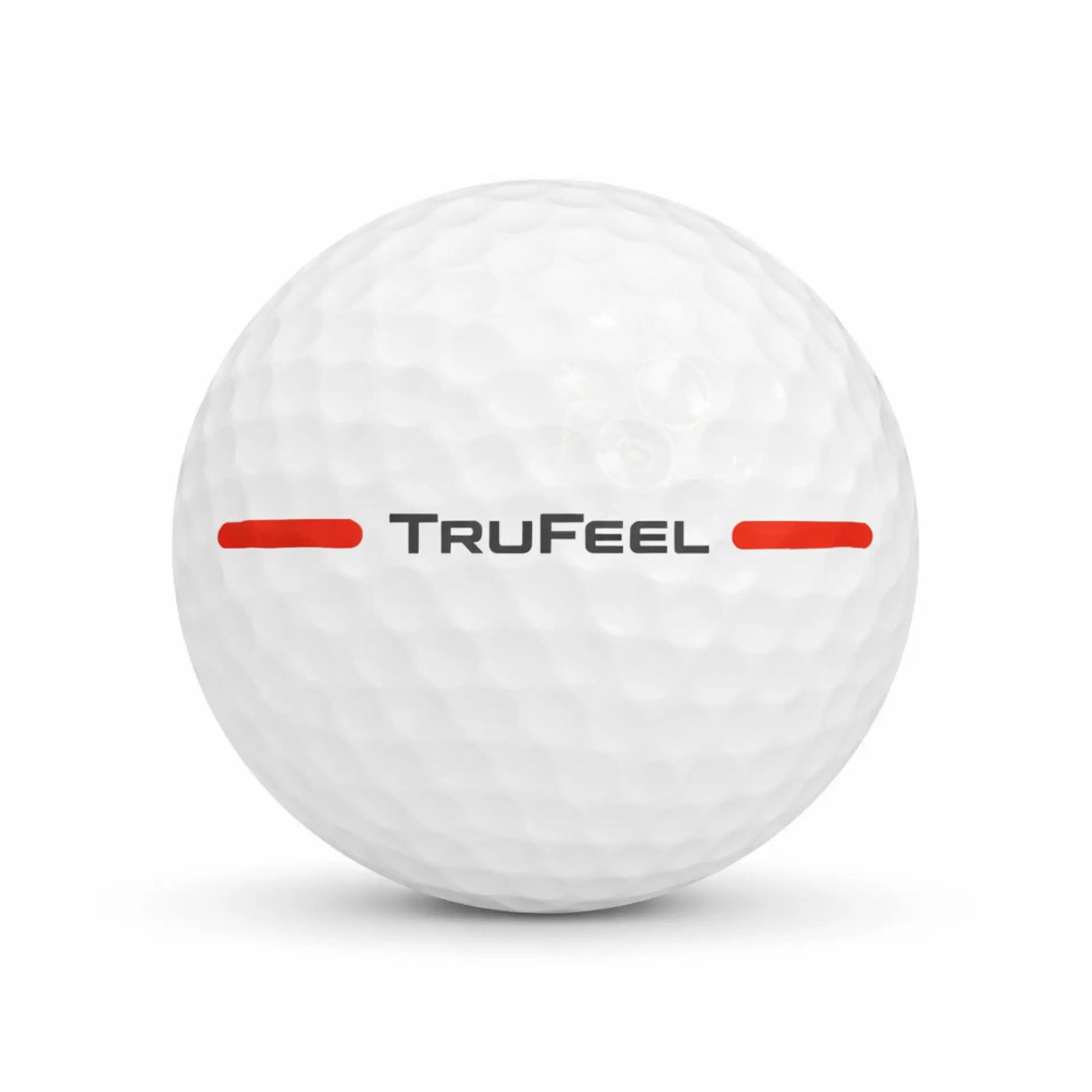 Titleist TruFeel White Lakeball – Gebrauchter weißer Golfball mit Logo und Nummer, Seitenansicht