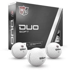 Wilson Duo Soft Golfbälle mit Box, weiße Golfbälle für präzises Golfspiel