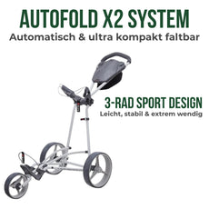 Big Max Autofold X2 - 3 Rad Push Trolley 