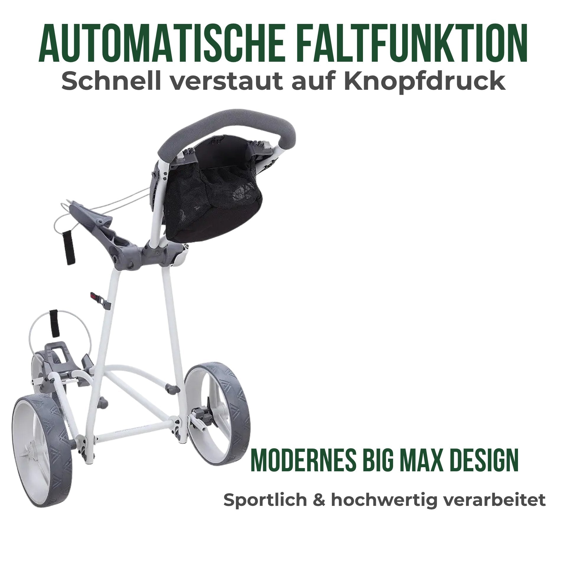 Big Max Autofold X2 - 3 Rad Push Trolley 