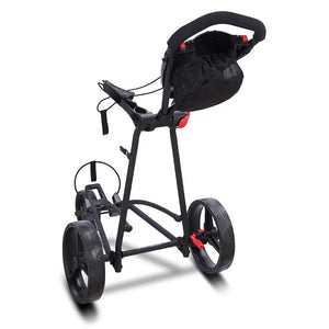Big Max Autofold X2 Push Trolley – Zusammengeklappt, Draufsicht platzsparend