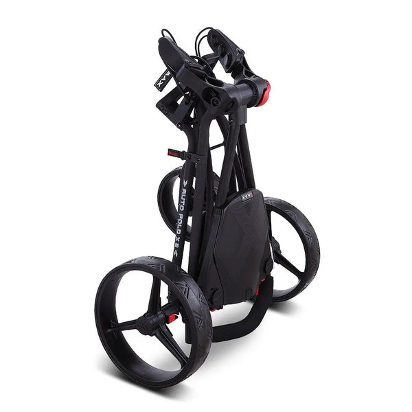 Big Max Autofold X2 Push Trolley – Robuste Räder und Bremssystem, Detailansicht