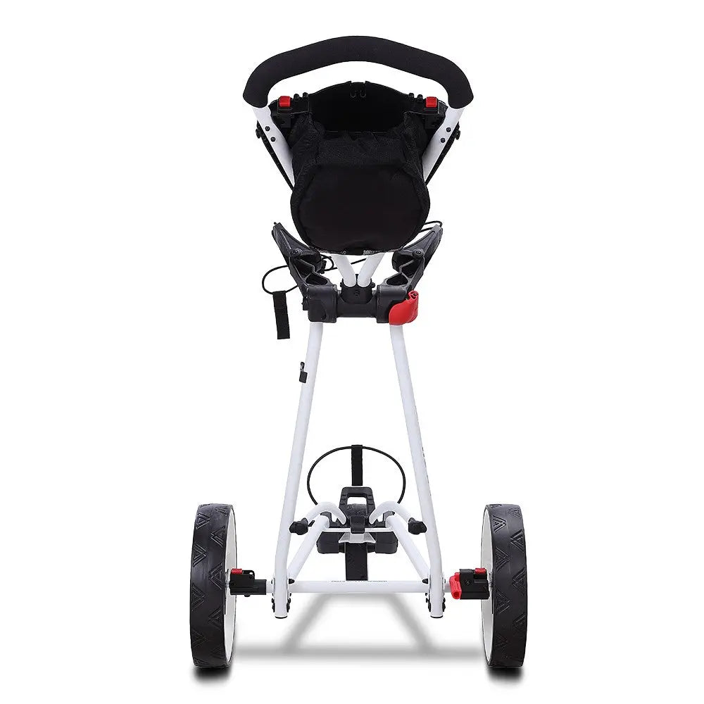 Big Max Autofold X2 Push Trolley – Klappmechanismus, Detailansicht