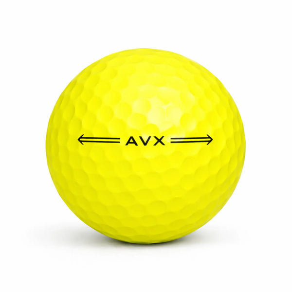 Titleist AVX Yellow Lakeball – Gebrauchter gelber AVX Golfball mit Logo und Nummer