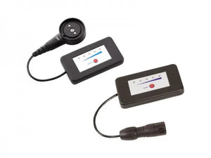 Golf Trolley Akkustecker und Ladeadapter mit Kabel, schwarze Kunststoff-Gehäuse