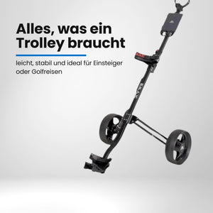 Big Max Basic – Seitenansicht zweirädriger Golf Push Trolley