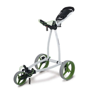 Big Max Blade IP 2 Push Trolley – Zusammengeklappt, Frontansicht kompakte Transportlage