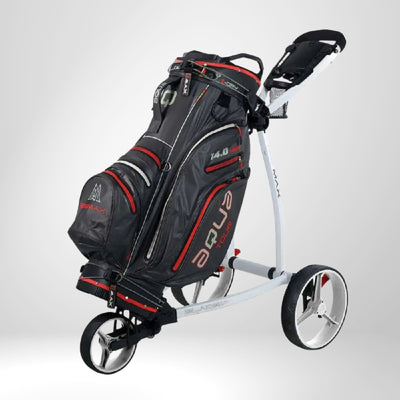 Big Max Blade IP 2 Push Trolley – Frontansicht Farbvariante 1, dreirädriger Golftrolley