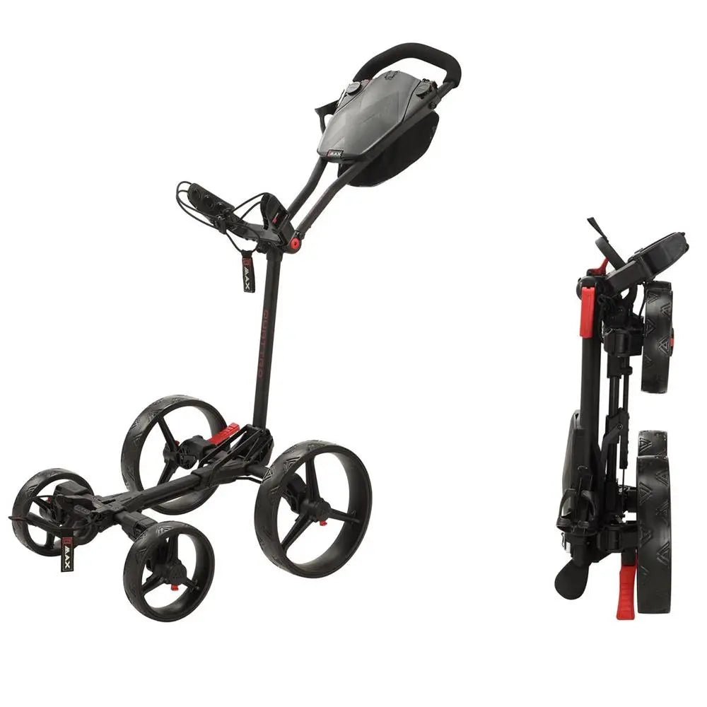 Big Max Blade Quattro 4-Rad Push Trolley – Befestigungssystem, Detailansicht