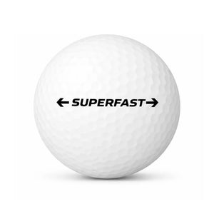 Callaway Mix Lakeball – Gebrauchter weißer Callaway Golfball mit Logo und Nummer, Seitenansicht