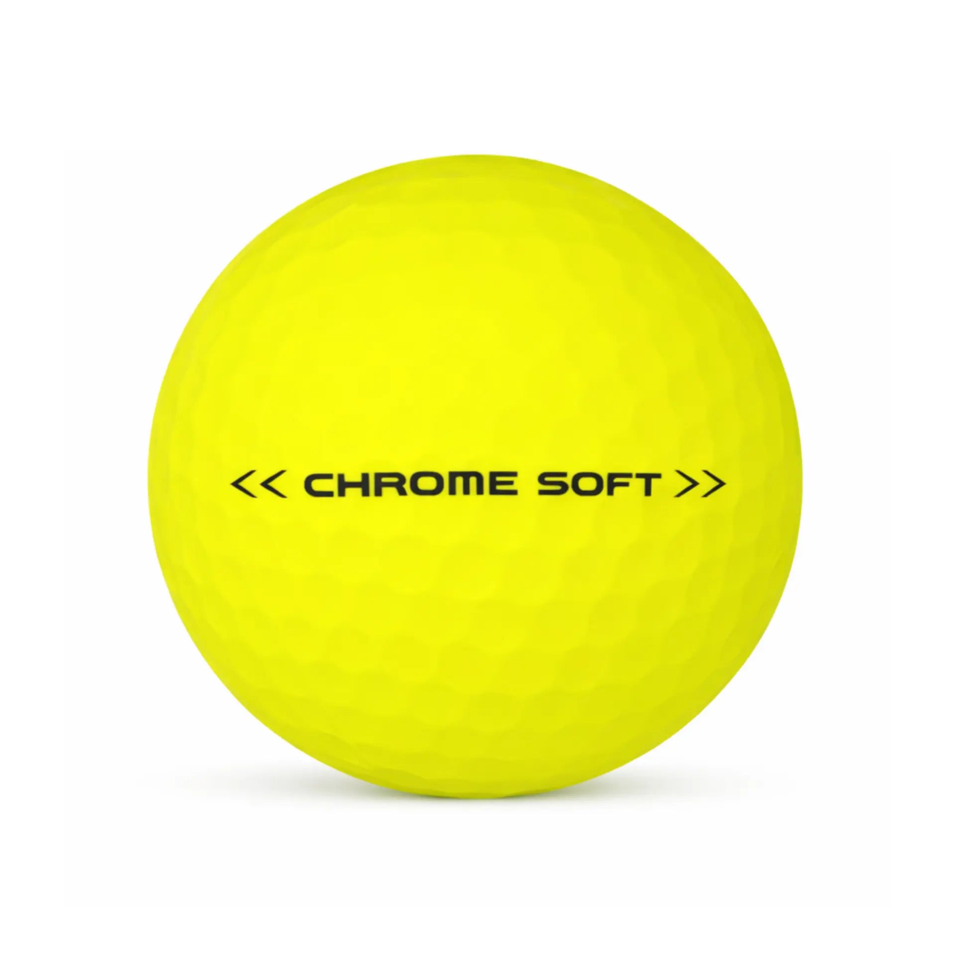 Callaway Chrome Soft Yellow Lakeball – Gebrauchter gelber Golfball mit Callaway Logo und Nummer