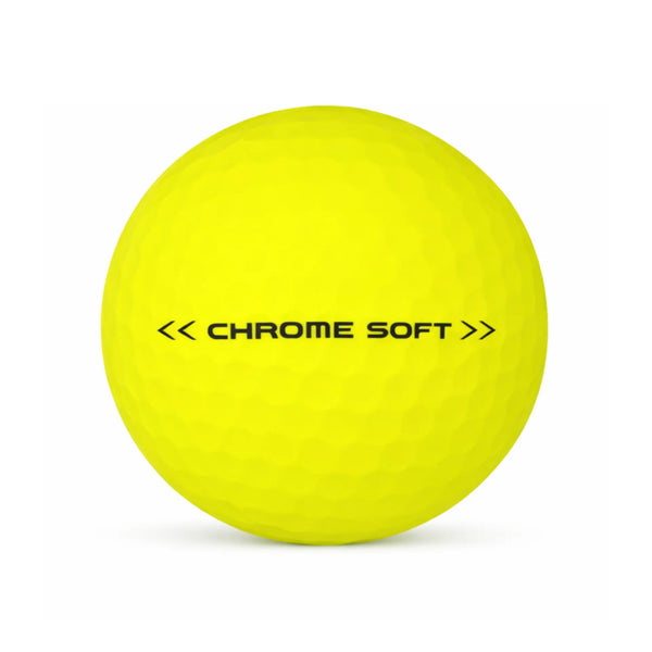 Callaway Chrome Soft Yellow Lakeball – Gebrauchter gelber Golfball mit Callaway Logo und Nummer