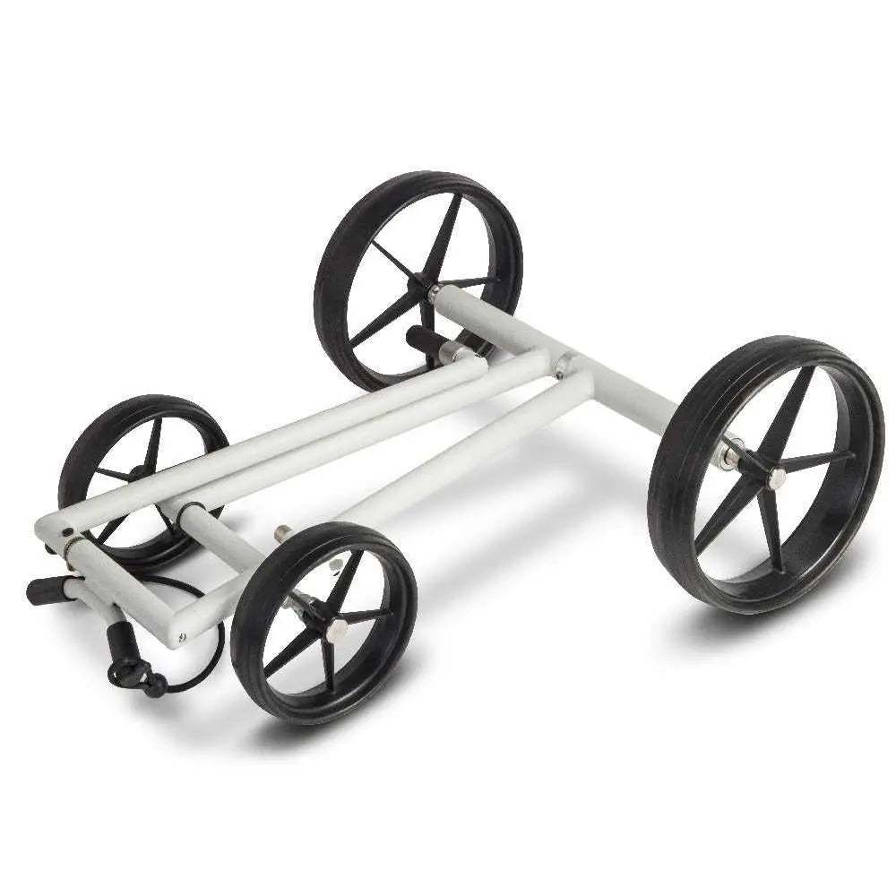 Big Max e-Lite 4 Rad Elektro Trolley – Zusammengeklappt, Seitenansicht