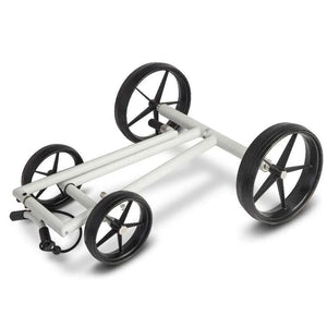 Big Max e-Lite 4 Rad Elektro Trolley – Zusammengeklappt, Seitenansicht