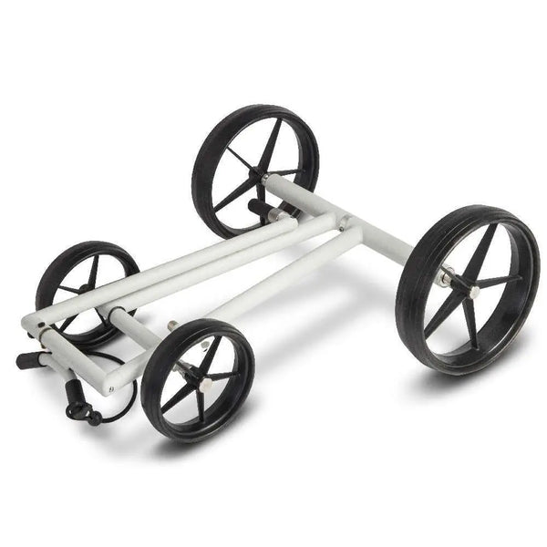Big Max e-Lite 4 Rad Elektro Trolley – Zusammengeklappt, Seitenansicht