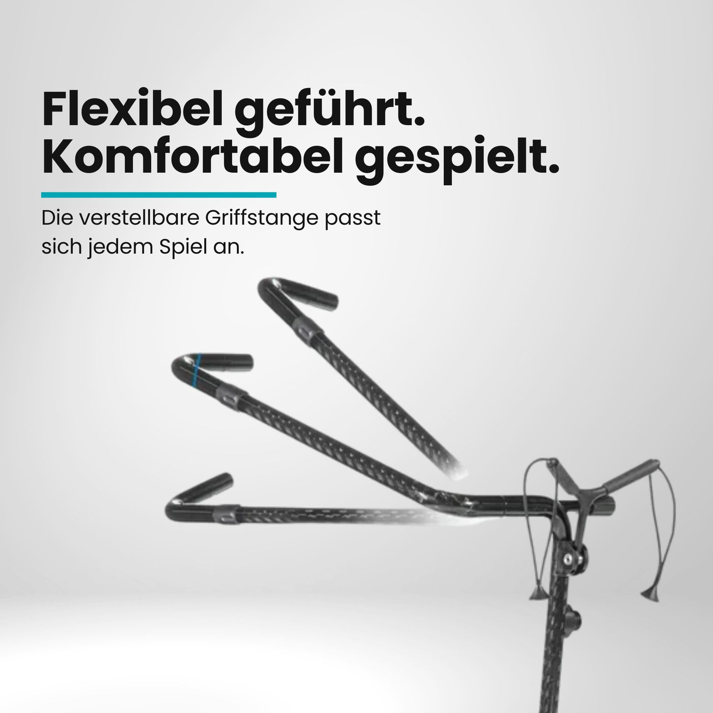 Verstellbarer Carbon-Griff für Golf-Trolley, Bewegung der Griffstange angezeigt
