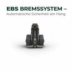 PowaKaddy CT6 — EBS Bremssystem für automatische Sicherheit am Hang